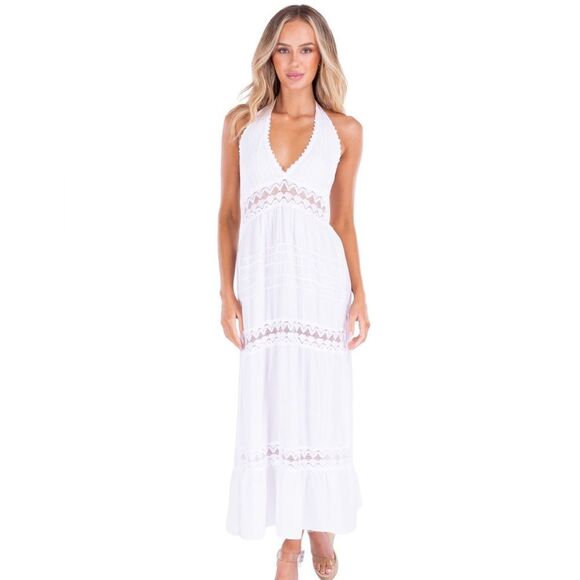 🌿✨Sea Spice DAPHNE Stunning White Halter Maxi Dress ✨🌿
📍 SZ LARGE - Picture 1 of 11